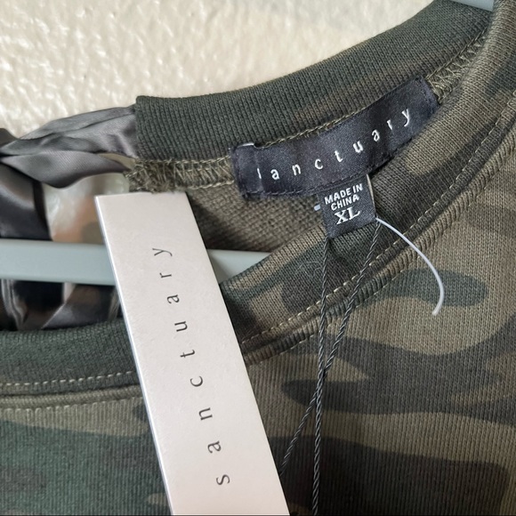 New Sanctuary Camo Short Sleeve Sweatshirt XL - Picture 5 of 7
